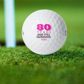 Balles De Golf Funny Golf Balls 80e fête d'anniversaire Monogramm