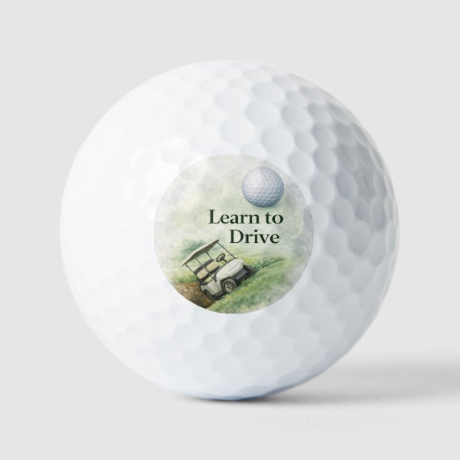 Balles De Golf Funny Golf Balls Gift for Beginners (Recto)