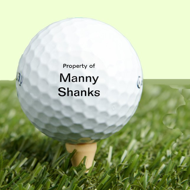 Balles De Golf Funny Golf Cadeau Blague Nom Manny Shanks (Créateur téléchargé)