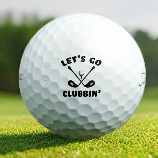 Balles De Golf Funny Golf Club Golfer Humor Black & White (Funny Golf Club Golfer Humor Black & White Golf Balls)