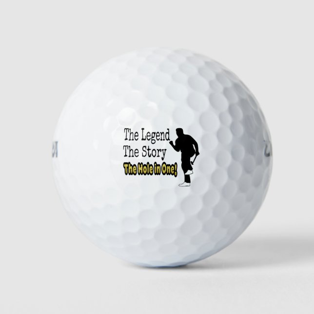 Balles De Golf Funny Golf La Légende L'histoire Le Trou en un (Devant)