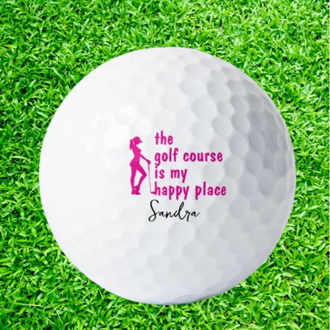 Balles De Golf Funny Golf My Happiness Lady thème Golf Balls (Looking for awesome golf gift ideas?  Make their next outing unforgettable!)