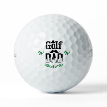 Funny Golf Papa avec Casquette et Mustache Monogra