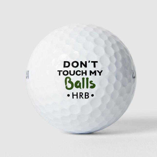 Balles De Golf Funny Novelty Golf Ball Monogramme Ne Touchez pas (Devant)
