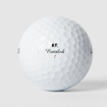 Funny Personalized Entitled 1 Initial Golf Name