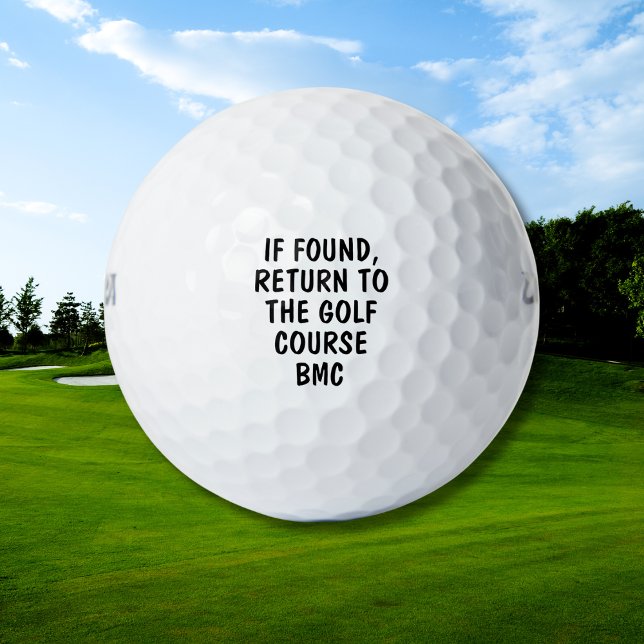 Balles De Golf Funny Personalized Monogram Lost Golf Ball Saying (Créateur téléchargé)