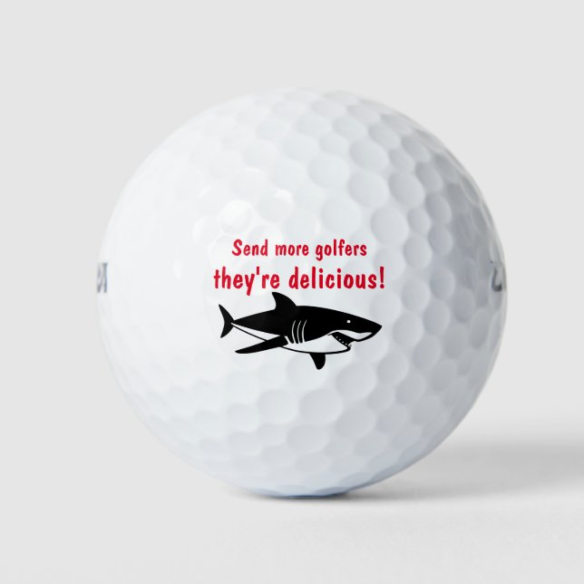 Balles De Golf Funny Shark Novelty Golf Balls (Devant)