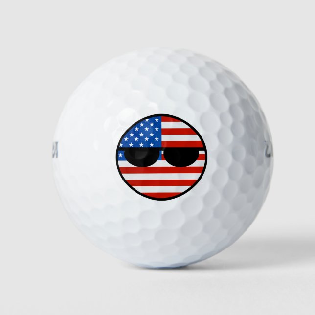 Balles De Golf Funny Trending Geeky USA Countryball (Devant)