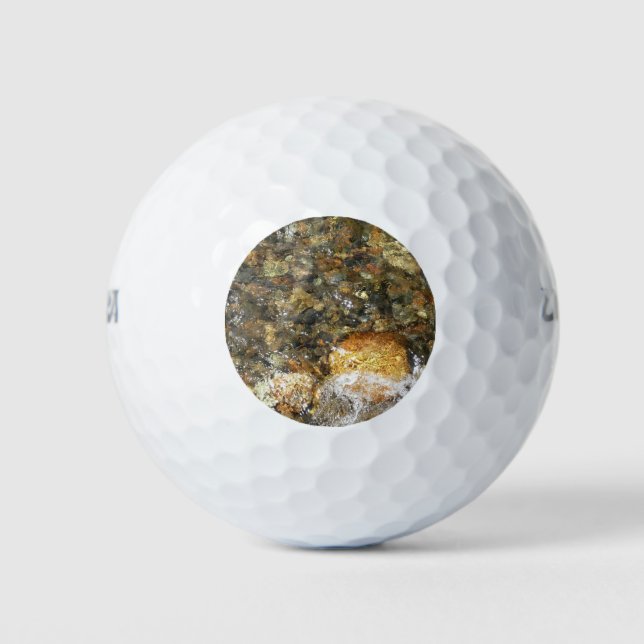 Balles De Golf Galets Brown et gris naturel Abstrait (Devant)