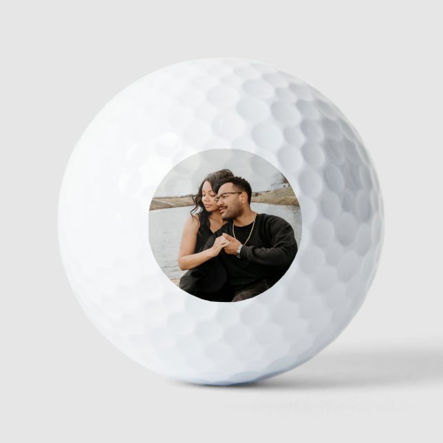 Balles De Golf Garde-photo personnalisée en couple (Recto)