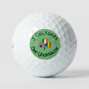 Balles De Golf Gay pride irlandais USA drapeaux Shamrock personna