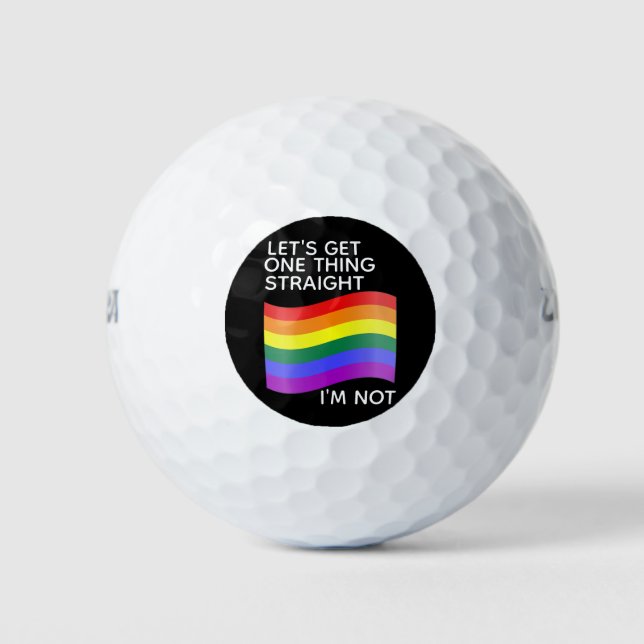 Balles De Golf Gay pride Je ne suis pas droit (Devant)