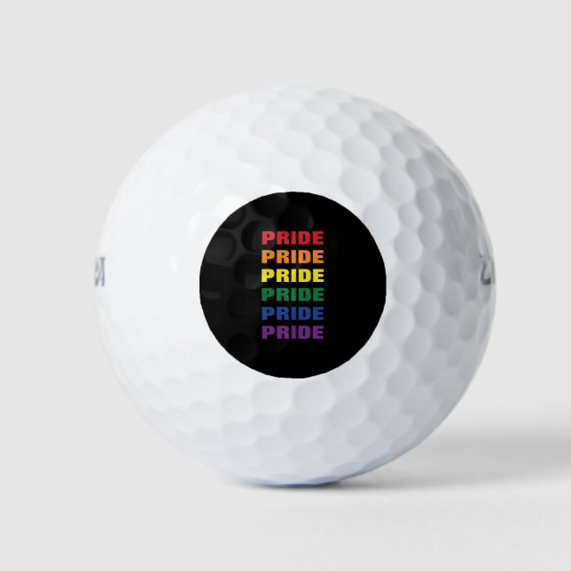 Balles De Golf GAY PRIDE LGBTQ personnalisable Texte répété (Devant)