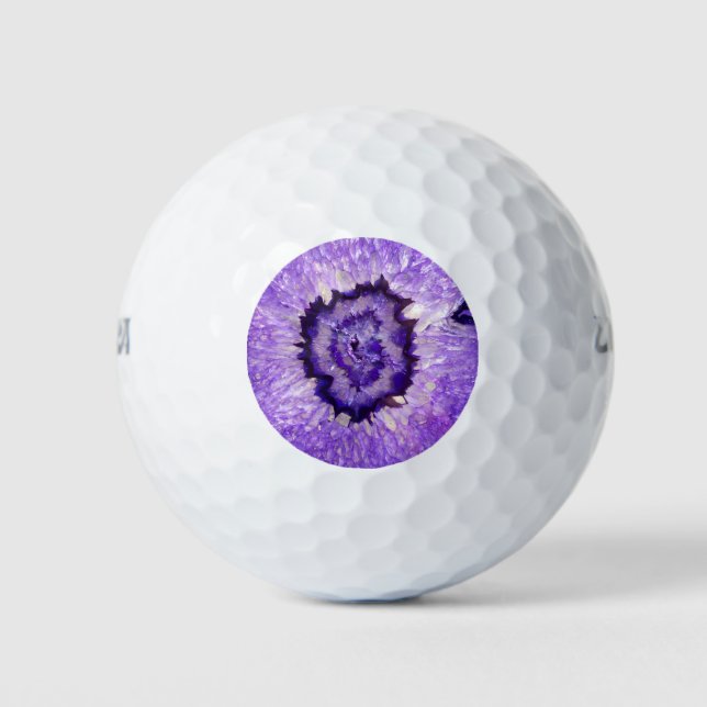 Balles De Golf Géode d'agate violet tombé (Devant)