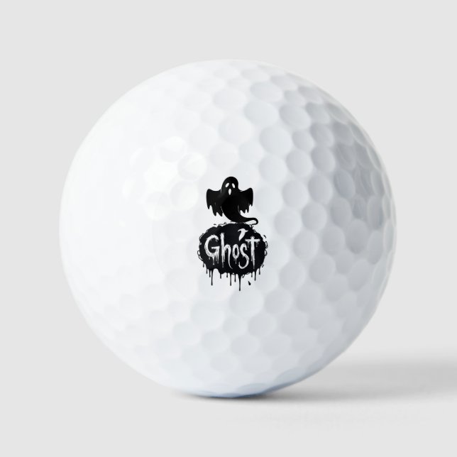Balles De Golf Ghost – Dark Horror Dripping Text Art (Recto)