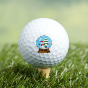 Balles De Golf Globe des neiges avec Snowman et Pine Tree Perso