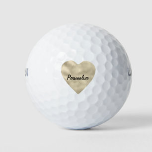 Balles De Golf Gold Heart