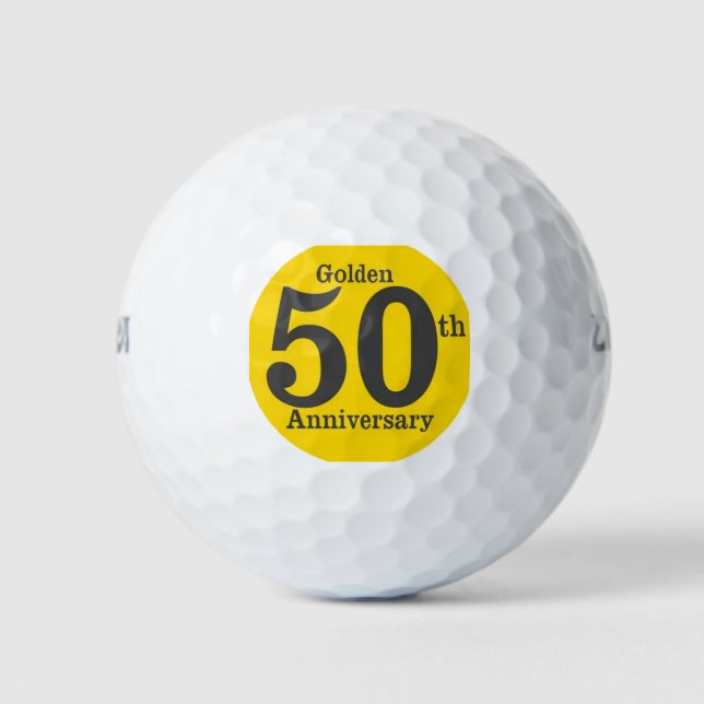 Balles De Golf Golden 50th Anniversary Golf Ball (Devant)