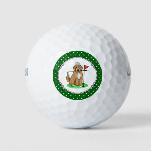 Balles De Golf Goldendoodle Chien Jouer Golf (rouge whmk2) Plaisi