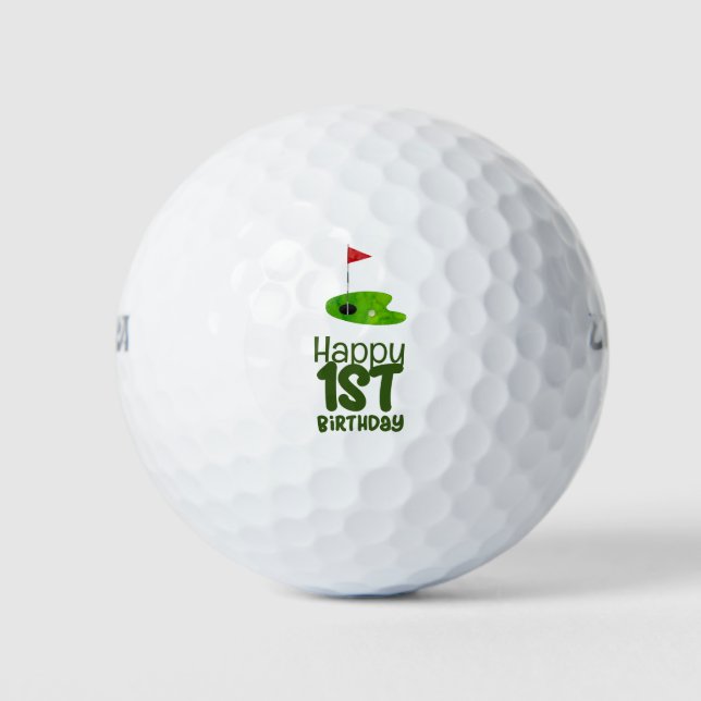 Balles De Golf Golf 1er anniversaire golfeur d'un an (Devant)