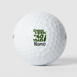 Balles De Golf Golf 40ème anniversaire thème au golfeur