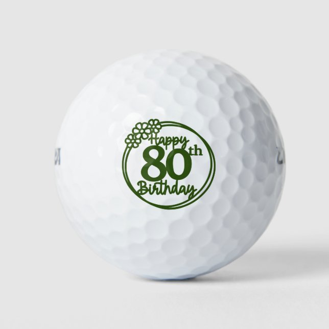 Balles De Golf Golf 80e anniversaire pour golfeur (Devant)