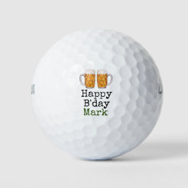 Balles De Golf Golf Anniversaire au golfeur avec bière