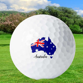 Balles De Golf Golf Australie & Drapeau australien / Australien