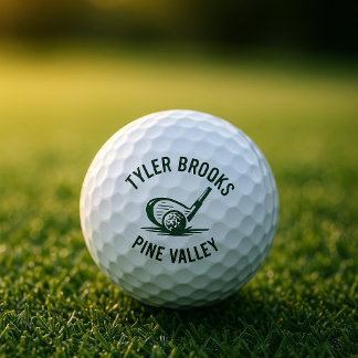 Balles De Golf Golf Ball de golf blanc et vert personnalisé