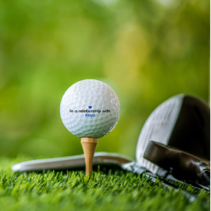 Balles De Golf Golf Balls Modern Custom Fiance Nom Blue Heart