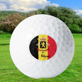 Balles De Golf Golf Belgique & Drapeau Belge / Golf Ball