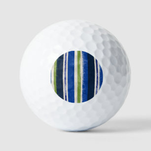 Balles De Golf Golf Clubhouse Rayures Bleu Vert