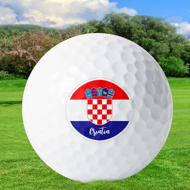 Balles De Golf Golf Croatie & Drapeau Croate / Golf Ball (Créateur téléchargé)
