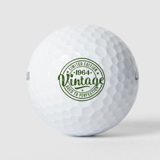 Balles De Golf Golf drôle dire golfer est né 1964 (Devant)
