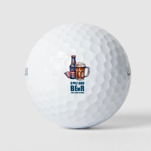 Balles De Golf Golf et bière (Devant)
