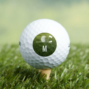 Balles De Golf Golf Golfing Minimaliste initial personnalisé