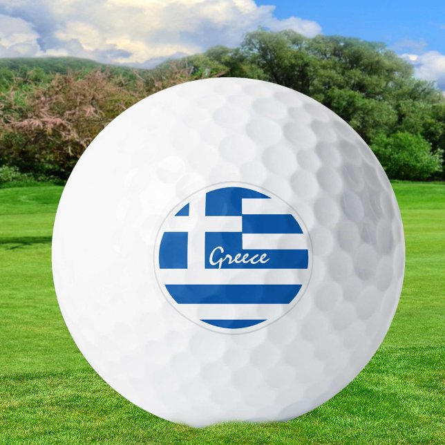 Balles De Golf Golf Grèce & drapeau grec / Golf Ball (Créateur téléchargé)