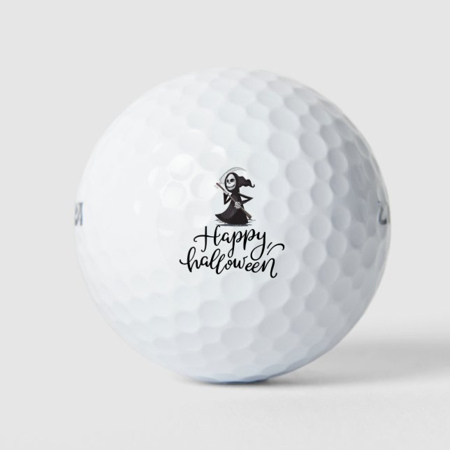 Balles De Golf Golf Halloween avec fantôme éffrayant effroi (Devant)