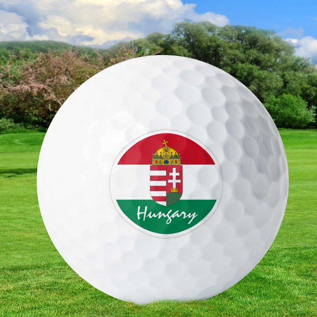 Balles De Golf Golf Hongrie & drapeau hongrois / Golf Ball (Créateur téléchargé)
