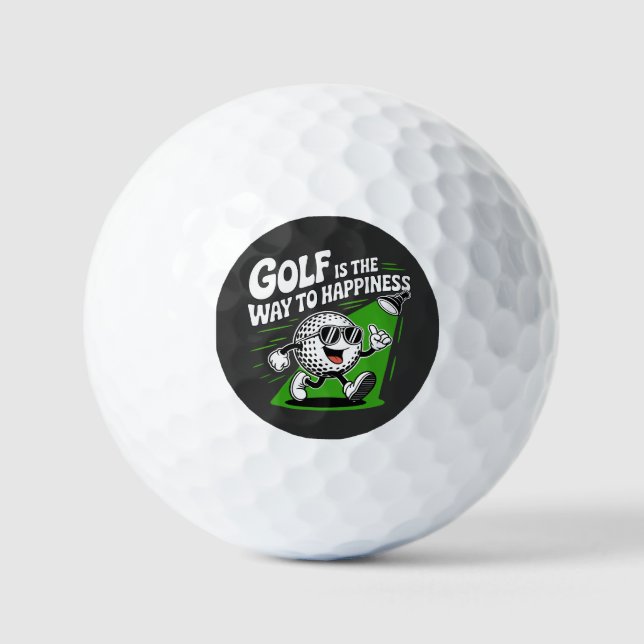 Balles De Golf Golf is the way to happiness (Recto)