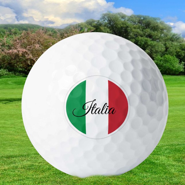 Balles De Golf Golf Italie & Drapeau Italien / Golf Ball (Créateur téléchargé)