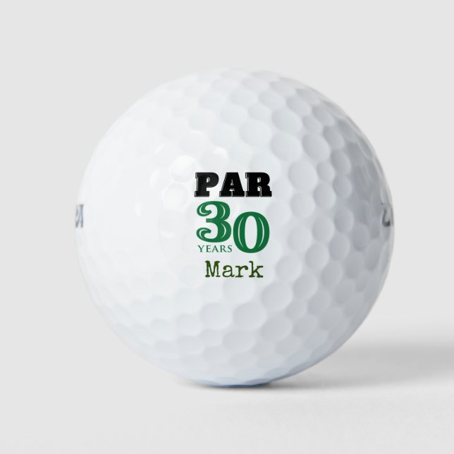 Balles De Golf Golf Joyeux 30e anniversaire par 30 ans (Devant)