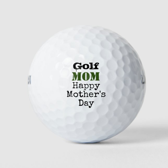 Balles De Golf Golf Maman Joyeuse fête des mères (Devant)