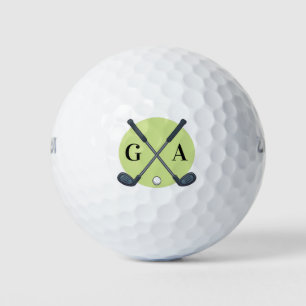 Balles De Golf Golf moderne typographie initiales monogramme élég
