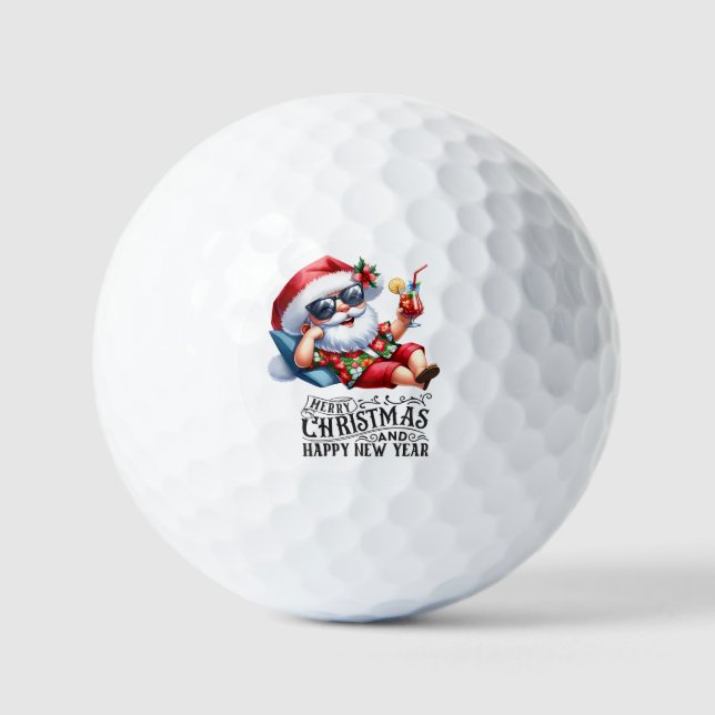 Balles De Golf Golf Noël vacances été thème pour golfeur (Recto)