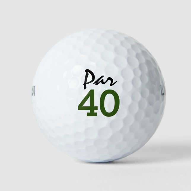Balles De Golf golf Par 40e anniversaire de la fête de golf (Devant)