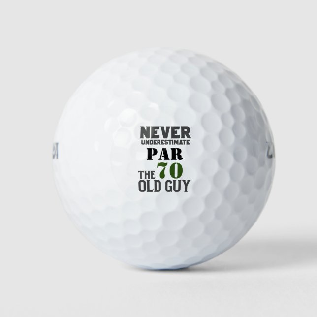 Balles De Golf Golf Par 70 pour golfeur 70e anniversaire (Devant)