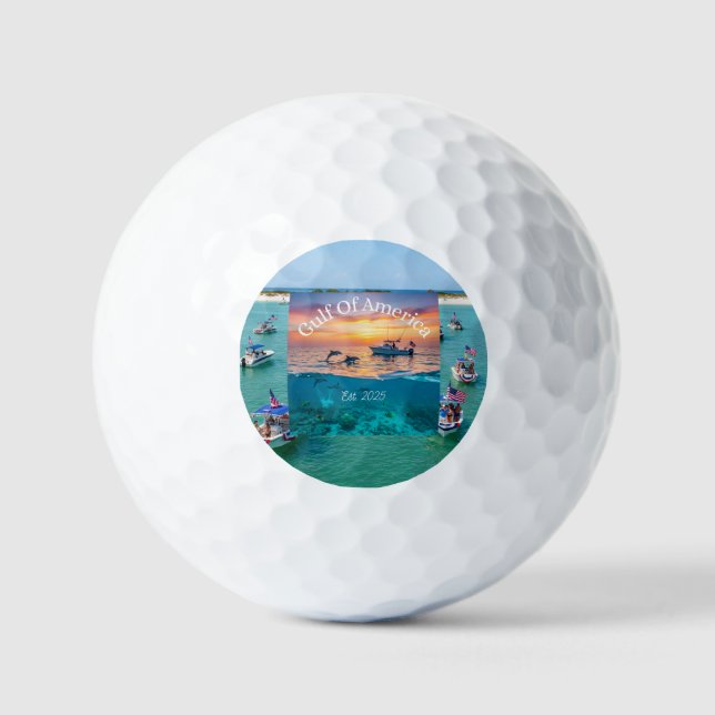 Balles De Golf Golf Patriotique - Golfe d'Amérique (Recto)