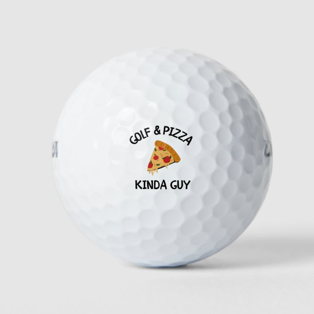 Balles De Golf Golf & pizza bonhomme (Devant)
