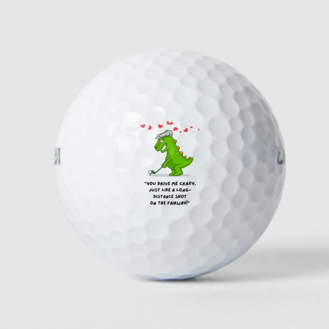 Balles De Golf Golf Saint Valentin au coeur rouge (Devant)